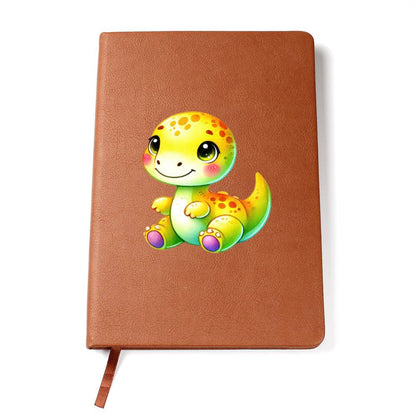 Colorful Baby Dinosaur 063 - Vegan Leather Journal