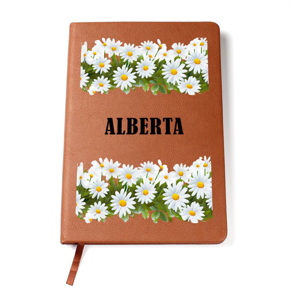Alberta (Playful Daisies) - Vegan Leather Journal