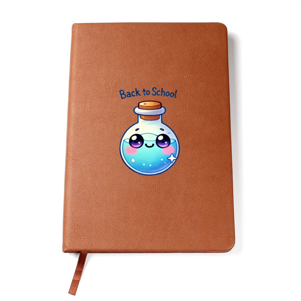 Cute Back to School Sticker 052 - Vegan Leather Journal