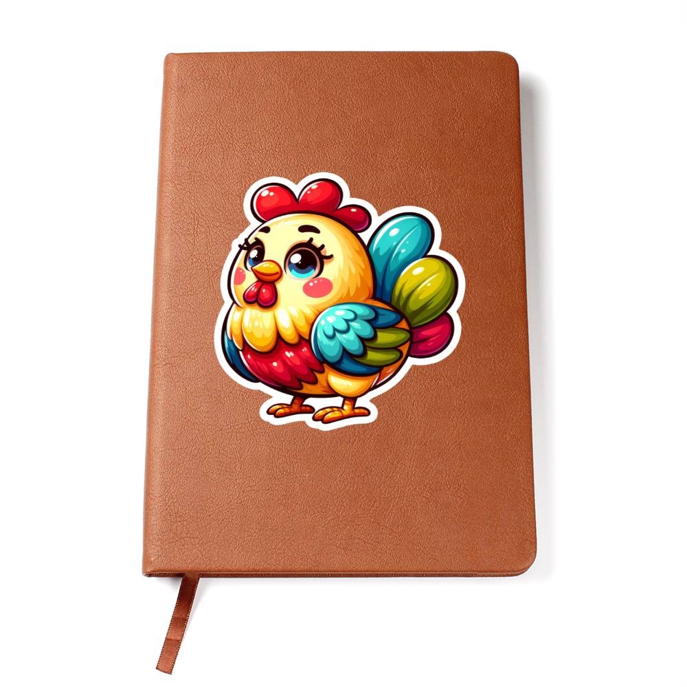 Cute Chicken sticker 26 - Vegan Leather Journal