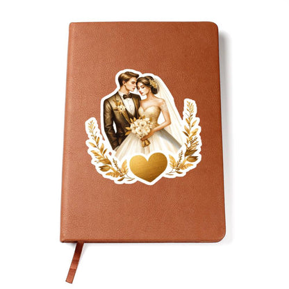 Luxury Wedding Decor Sticker 045 - Vegan Leather Journal