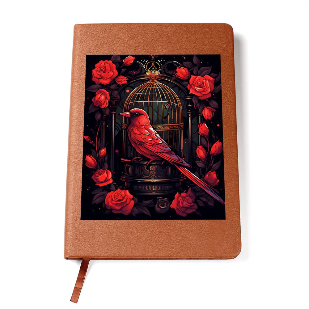 Birds And Floral Design 151 - Vegan Leather Journal