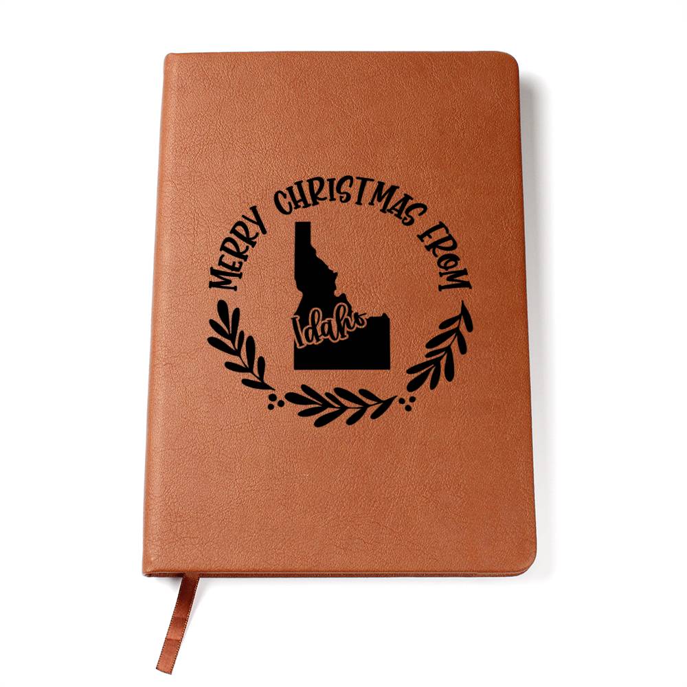 Merry Christmas From Idaho - Vegan Leather Journal