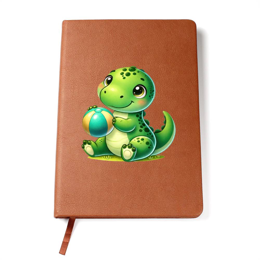 Colorful Baby Dinosaur 071 - Vegan Leather Journal