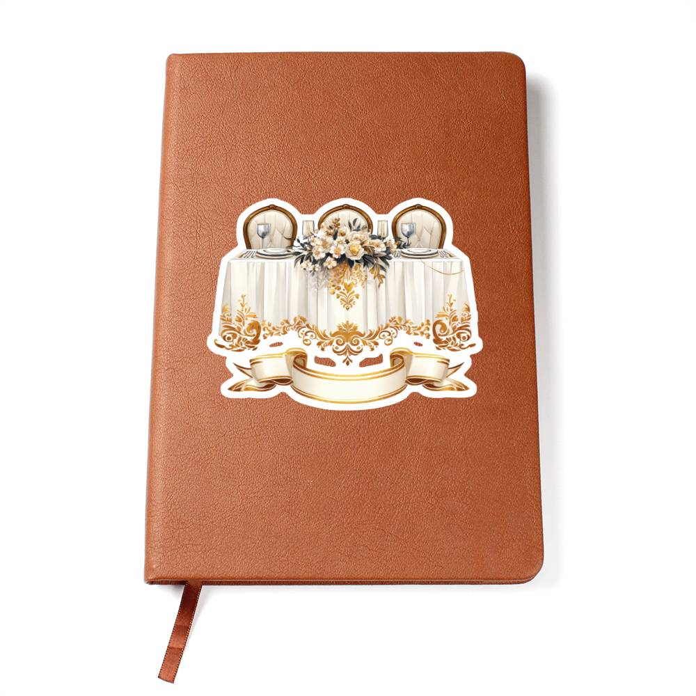 Luxury Wedding Decor Sticker 035 - Vegan Leather Journal