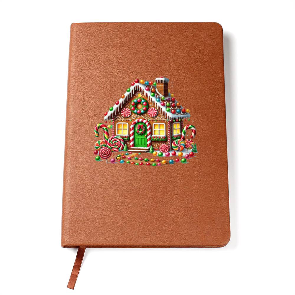 Christmas Gingerbread House 008 - Vegan Leather Journal