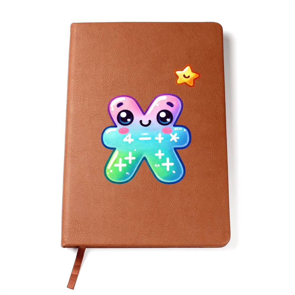 Cute Back to School Sticker 085 - Vegan Leather Journal