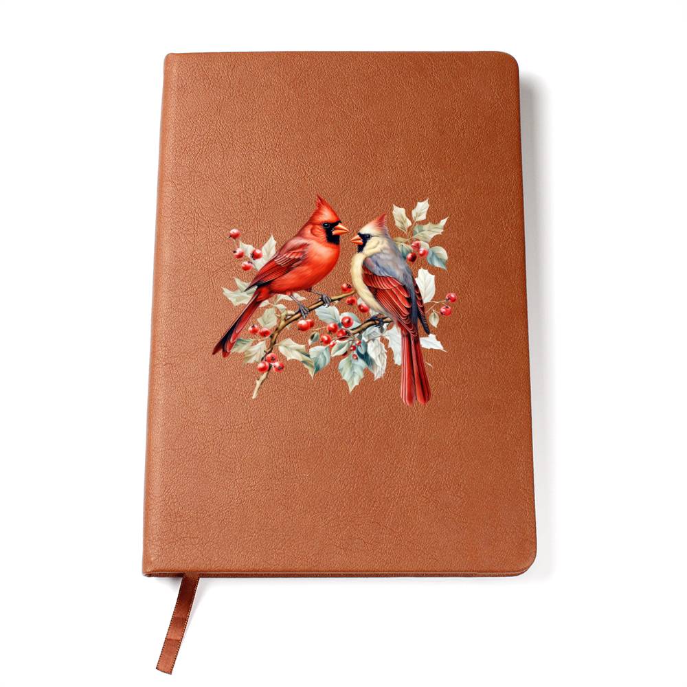 Christmas Cardinal 014 - Vegan Leather Journal