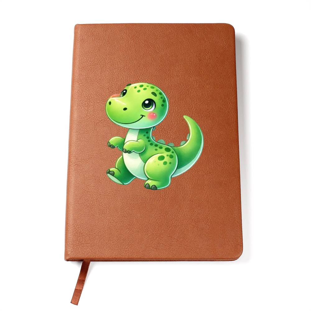 Colorful Baby Dinosaur 066 - Vegan Leather Journal