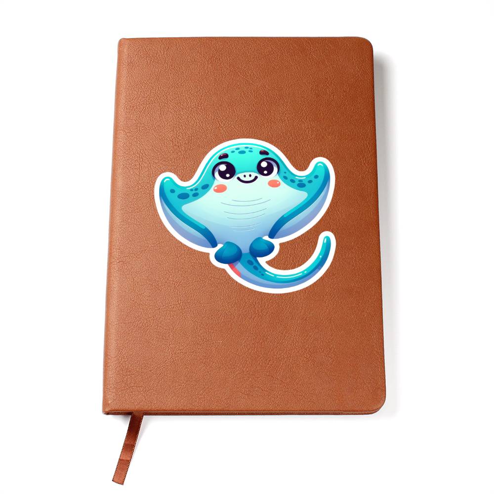 Cute Stingray sticker 181 - Vegan Leather Journal