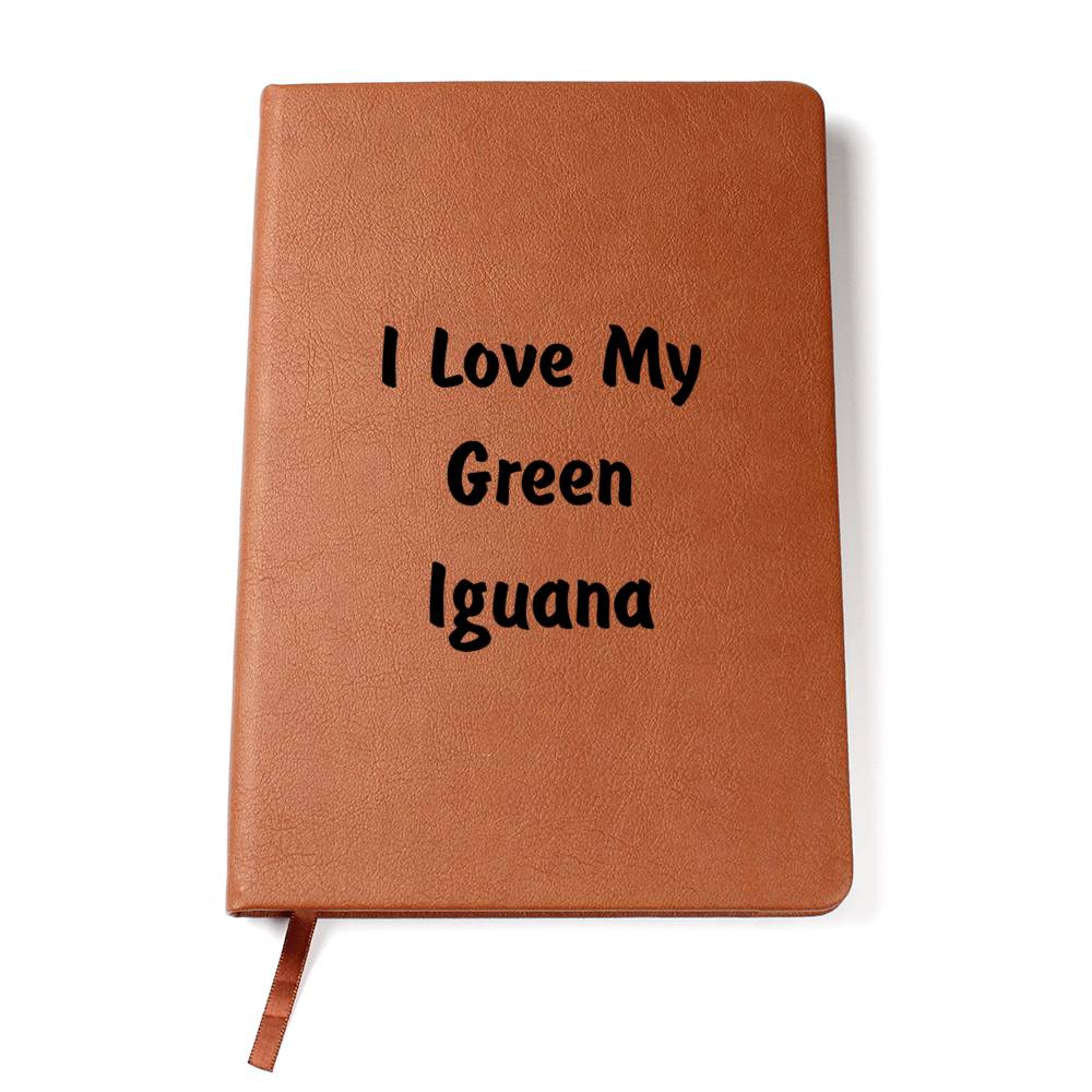 Love My Green Iguana - Vegan Leather Journal