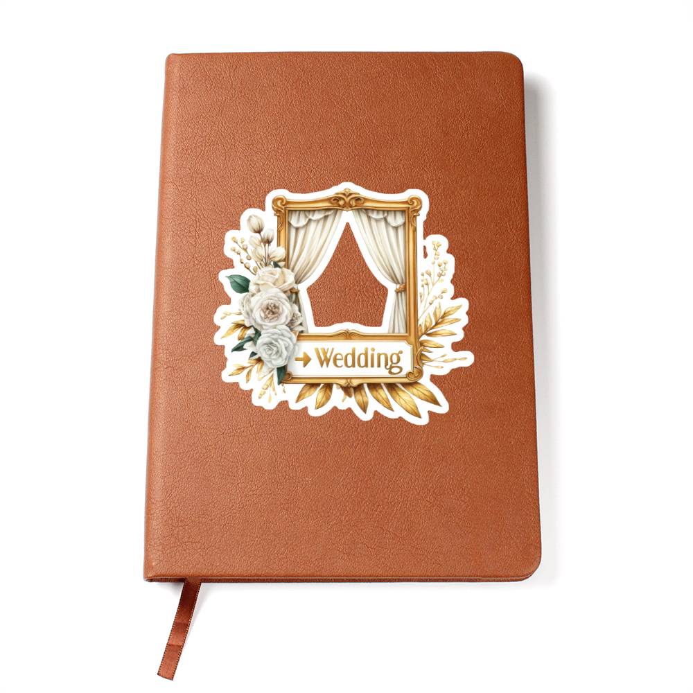 Luxury Wedding Decor Sticker 075 - Vegan Leather Journal