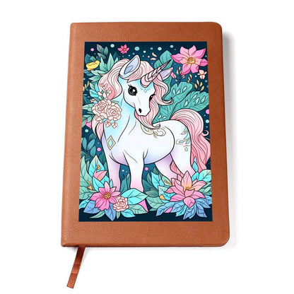 Cute Unicorn 051 - Vegan Leather Journal
