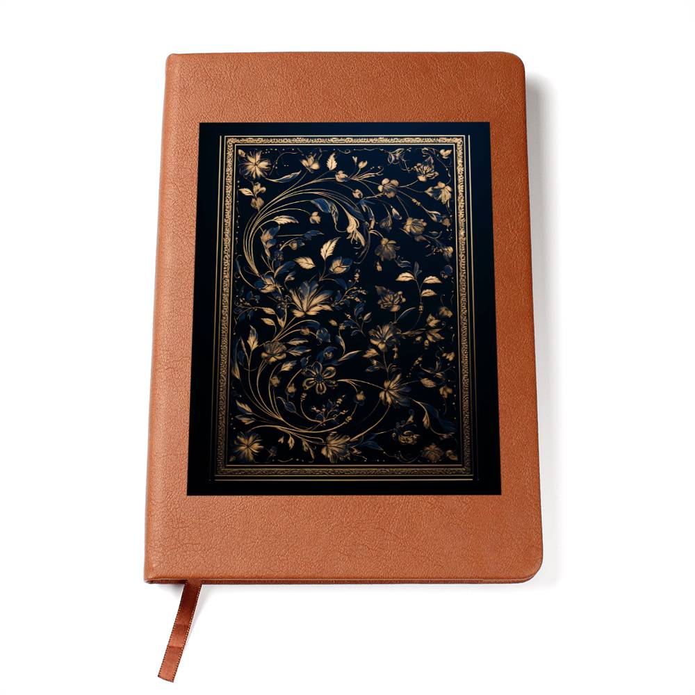 Ornate Gold Cover 041 - Vegan Leather Journal