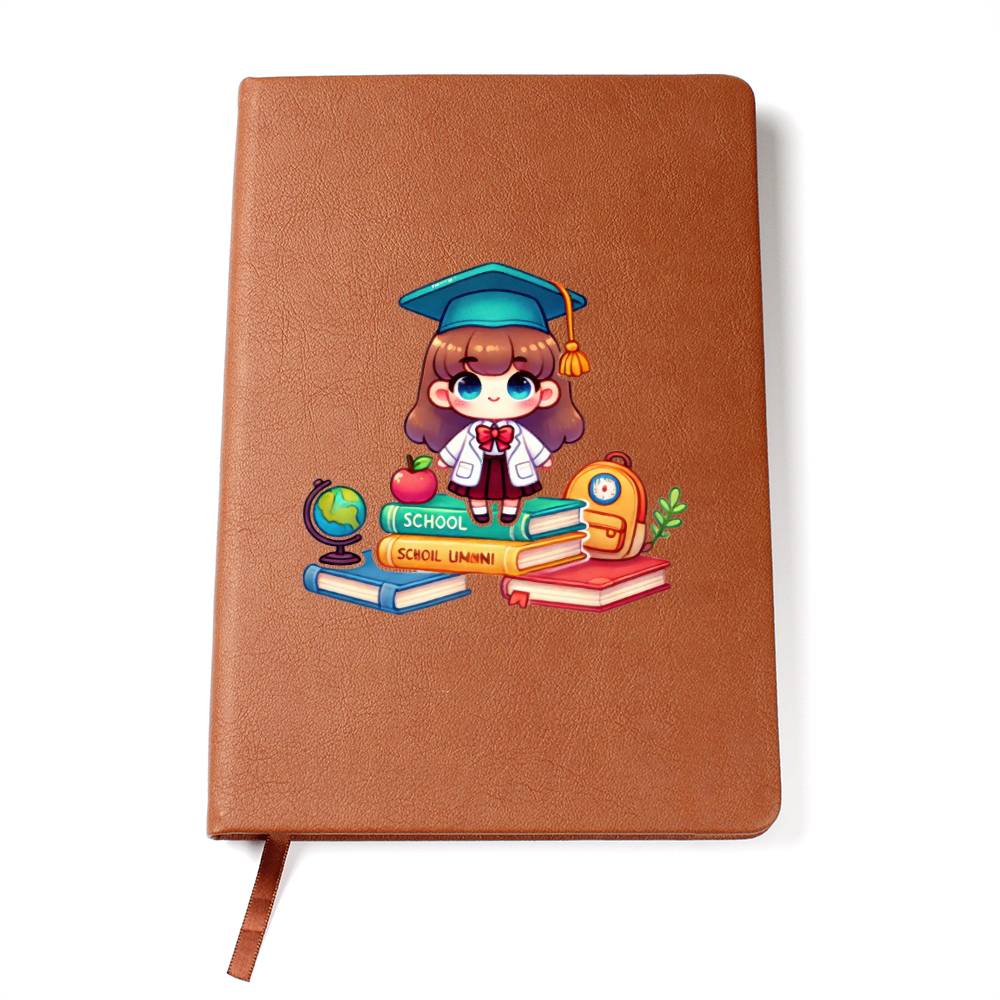 Cute Back to School Sticker 021 - Vegan Leather Journal