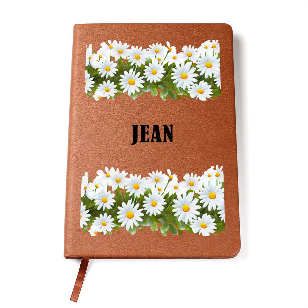 Jean (Playful Daisies) - Vegan Leather Journal