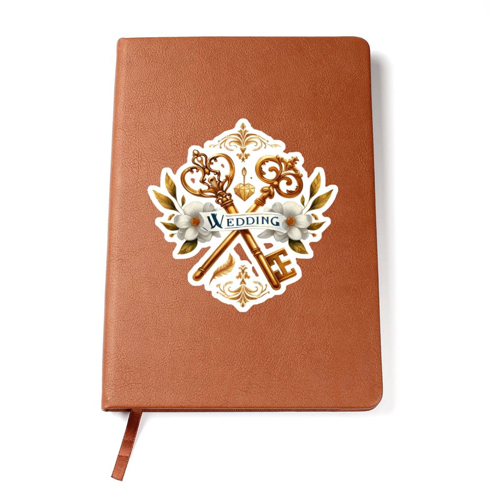 Luxury Wedding Decor Sticker 063 - Vegan Leather Journal