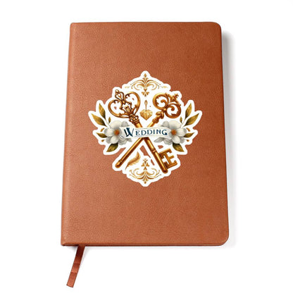 Luxury Wedding Decor Sticker 063 - Vegan Leather Journal