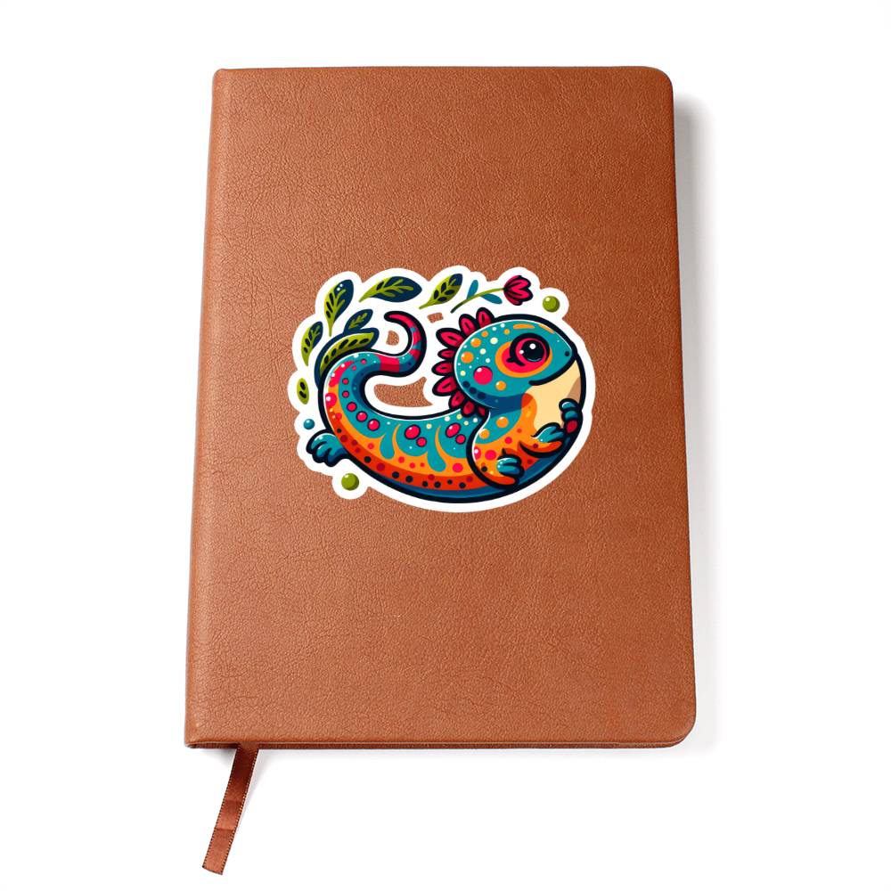 Cute Salamander sticker 151 - Vegan Leather Journal