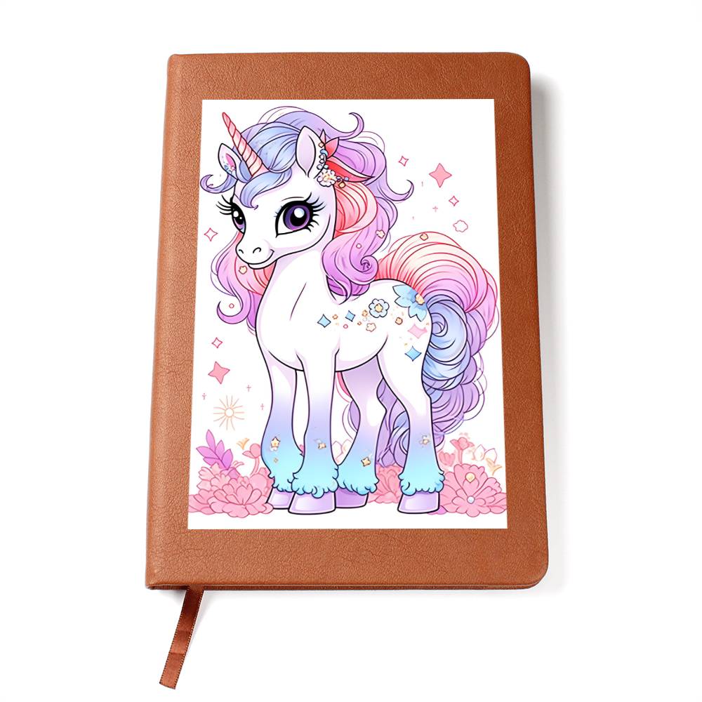 Cute Unicorn 064 - Vegan Leather Journal