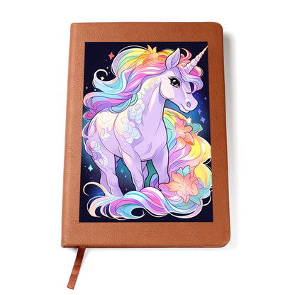 Cute Unicorn 121 - Vegan Leather Journal