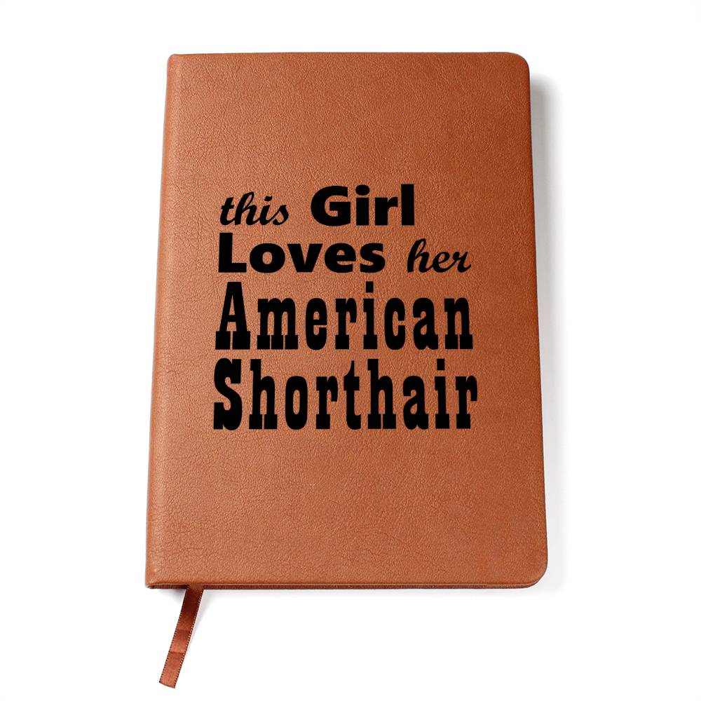 American Shorthair - Vegan Leather Journal