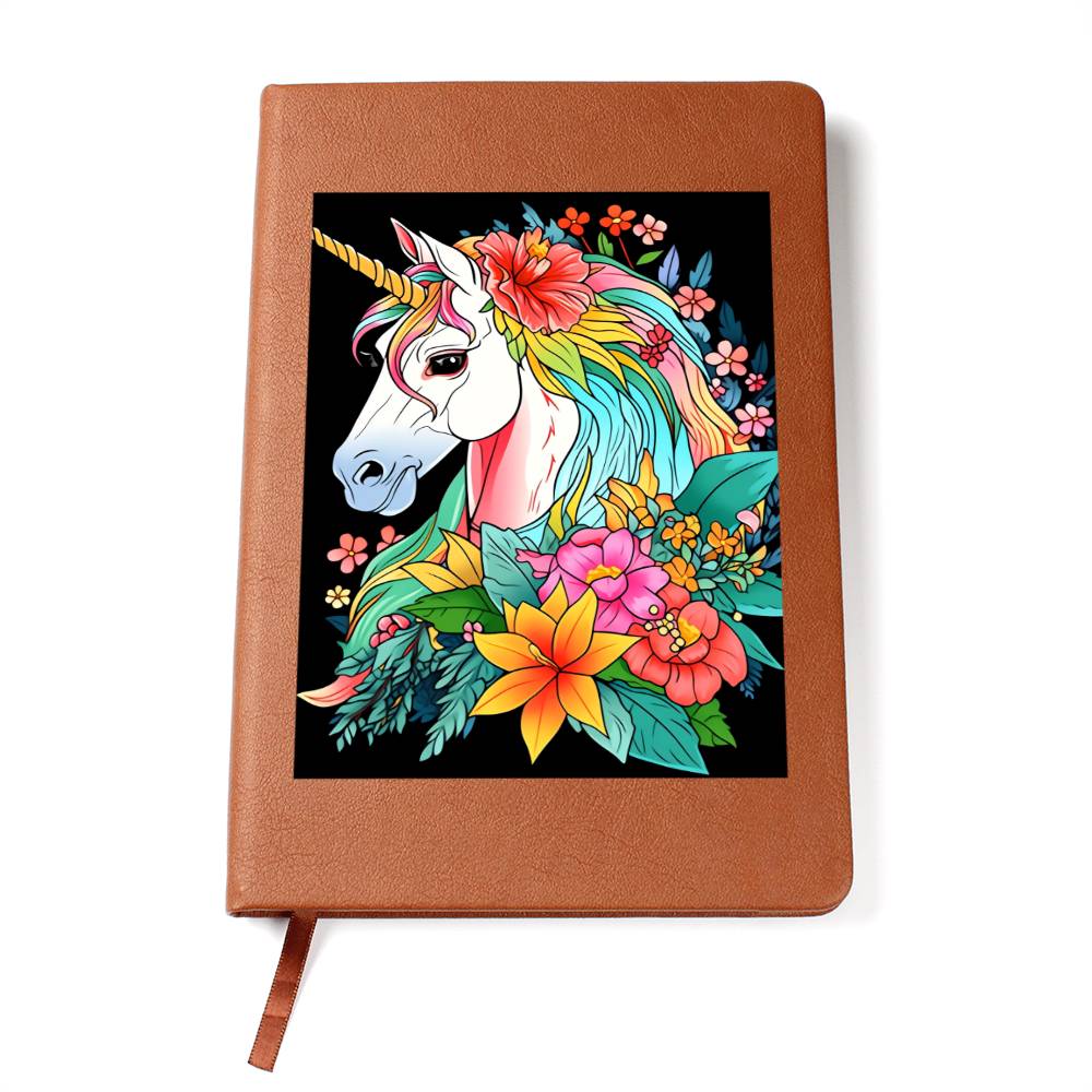 Cute Unicorn 017 - Vegan Leather Journal