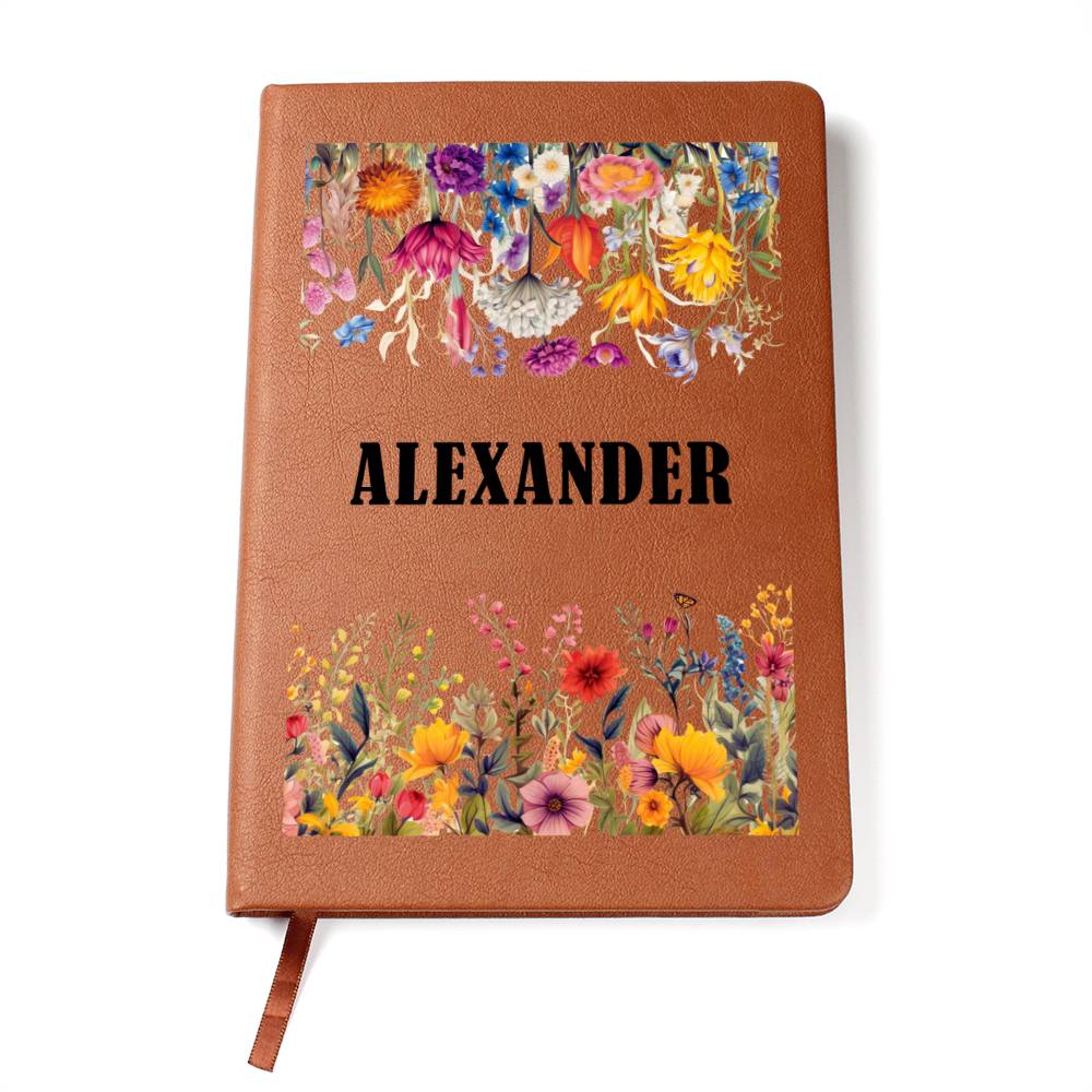 Alexander (Botanical Blooms) - Vegan Leather Journal