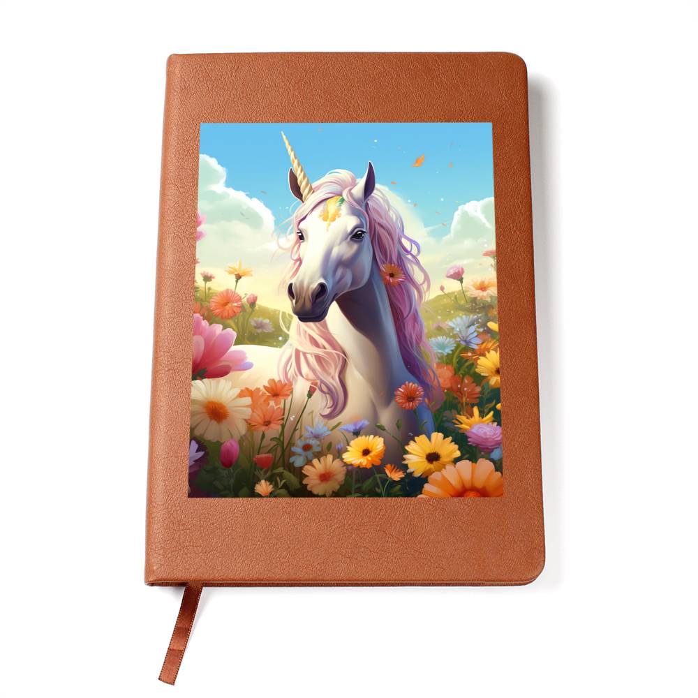 Cute Unicorn 039 - Vegan Leather Journal