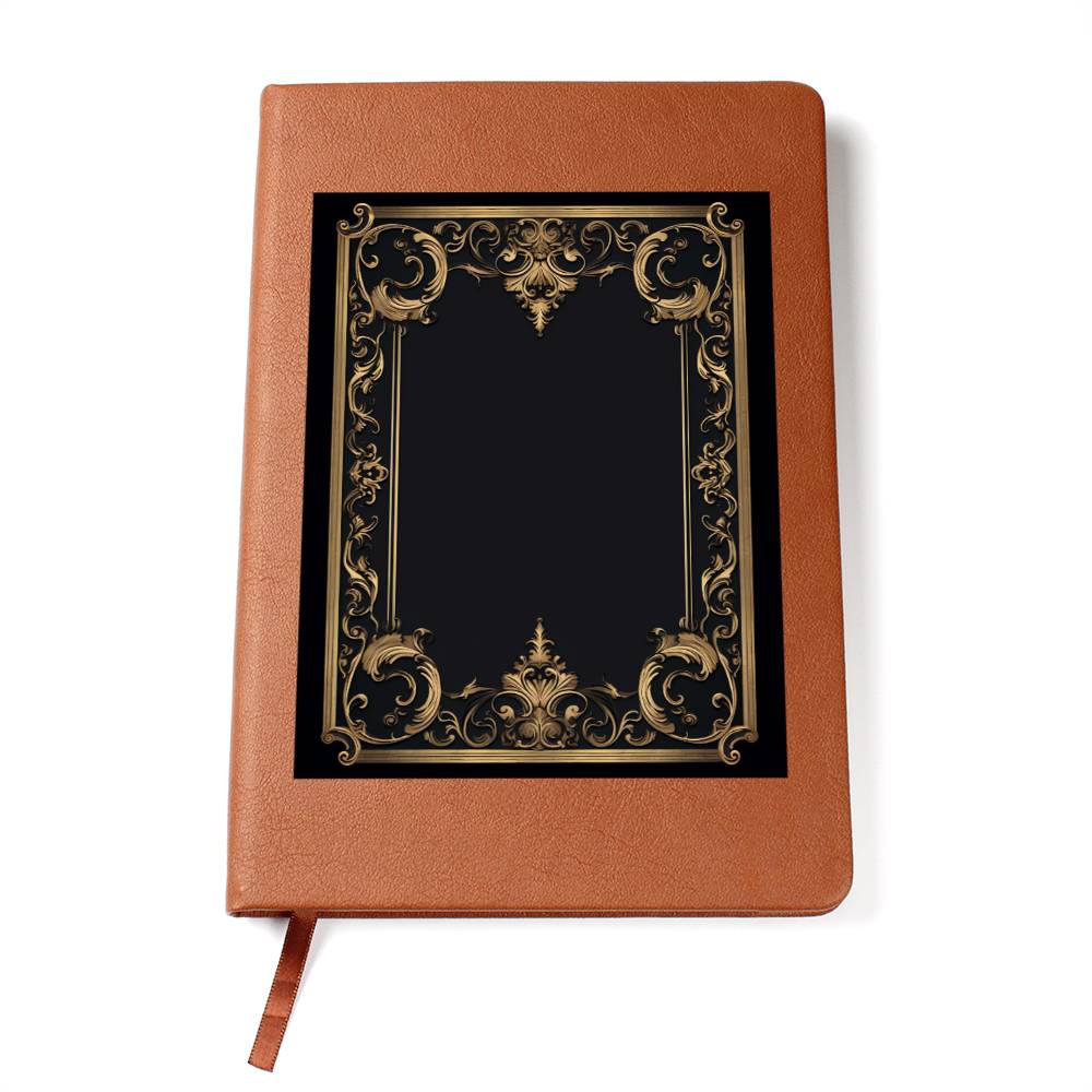 Ornate Gold Cover 077 - Vegan Leather Journal