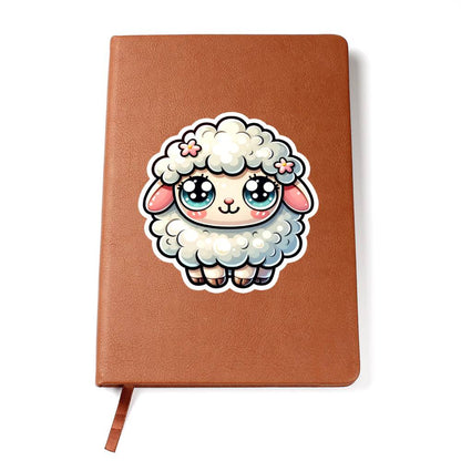 Cute Sheep sticker 164 - Vegan Leather Journal