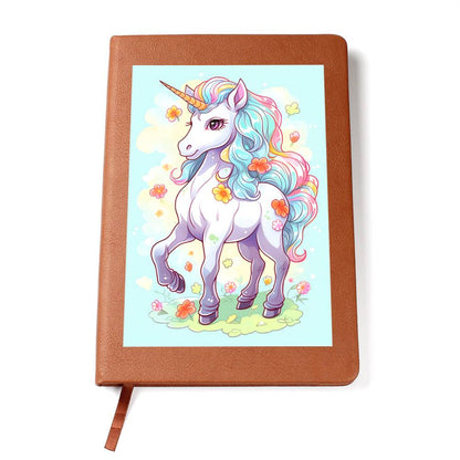Cute Unicorn 083 - Vegan Leather Journal