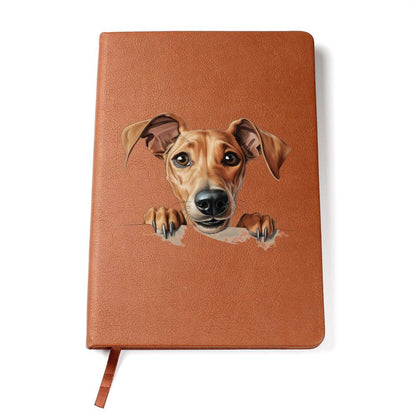 Azawakh Peeking - Vegan Leather Journal