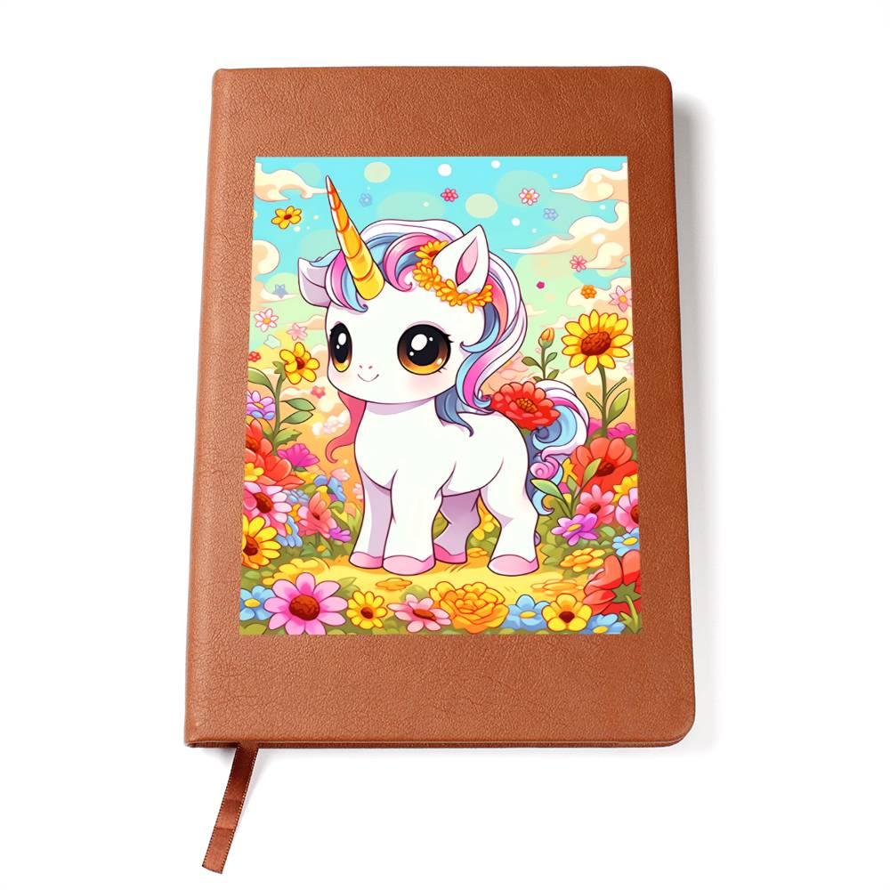 Cute Unicorn 036 - Vegan Leather Journal