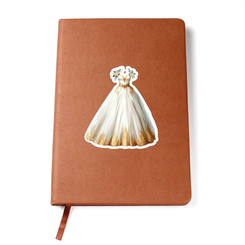 Luxury Wedding Decor Sticker 006 - Vegan Leather Journal