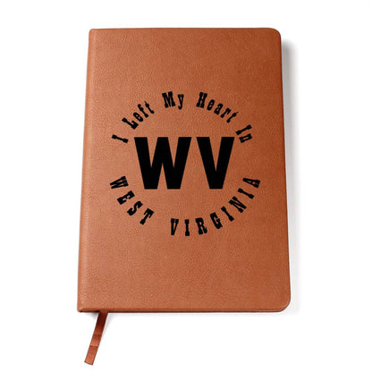 Heart In West Virginia v01 - Vegan Leather Journal