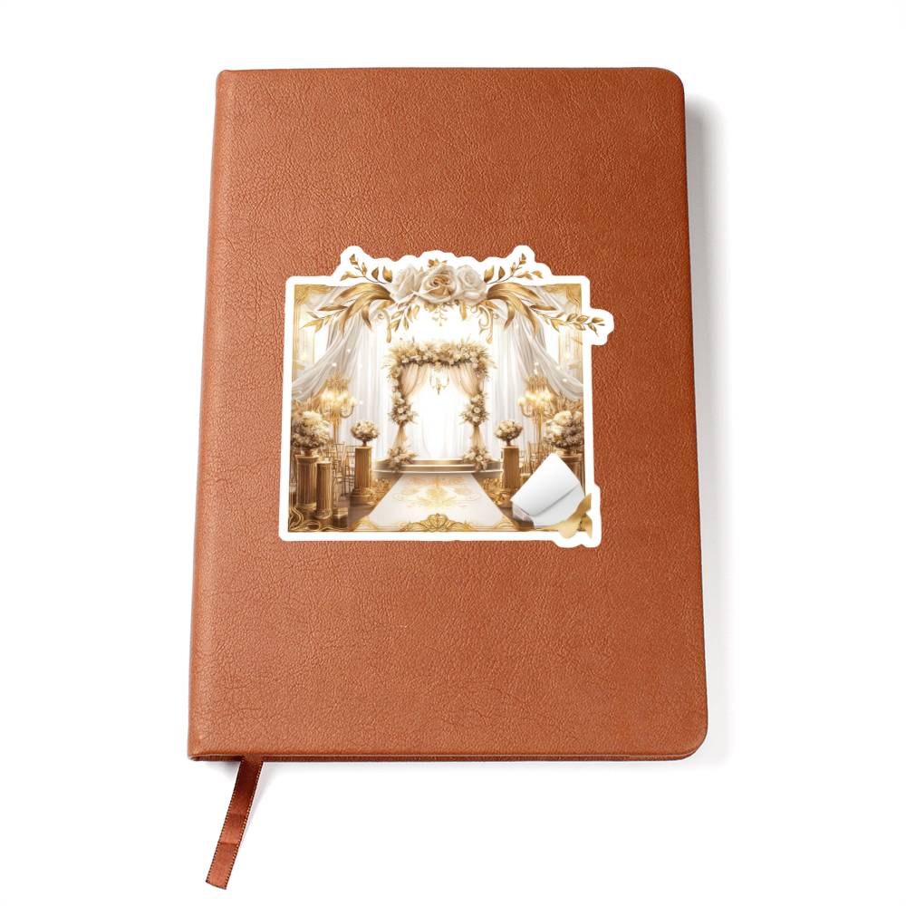 Luxury Wedding Decor Sticker 040 - Vegan Leather Journal