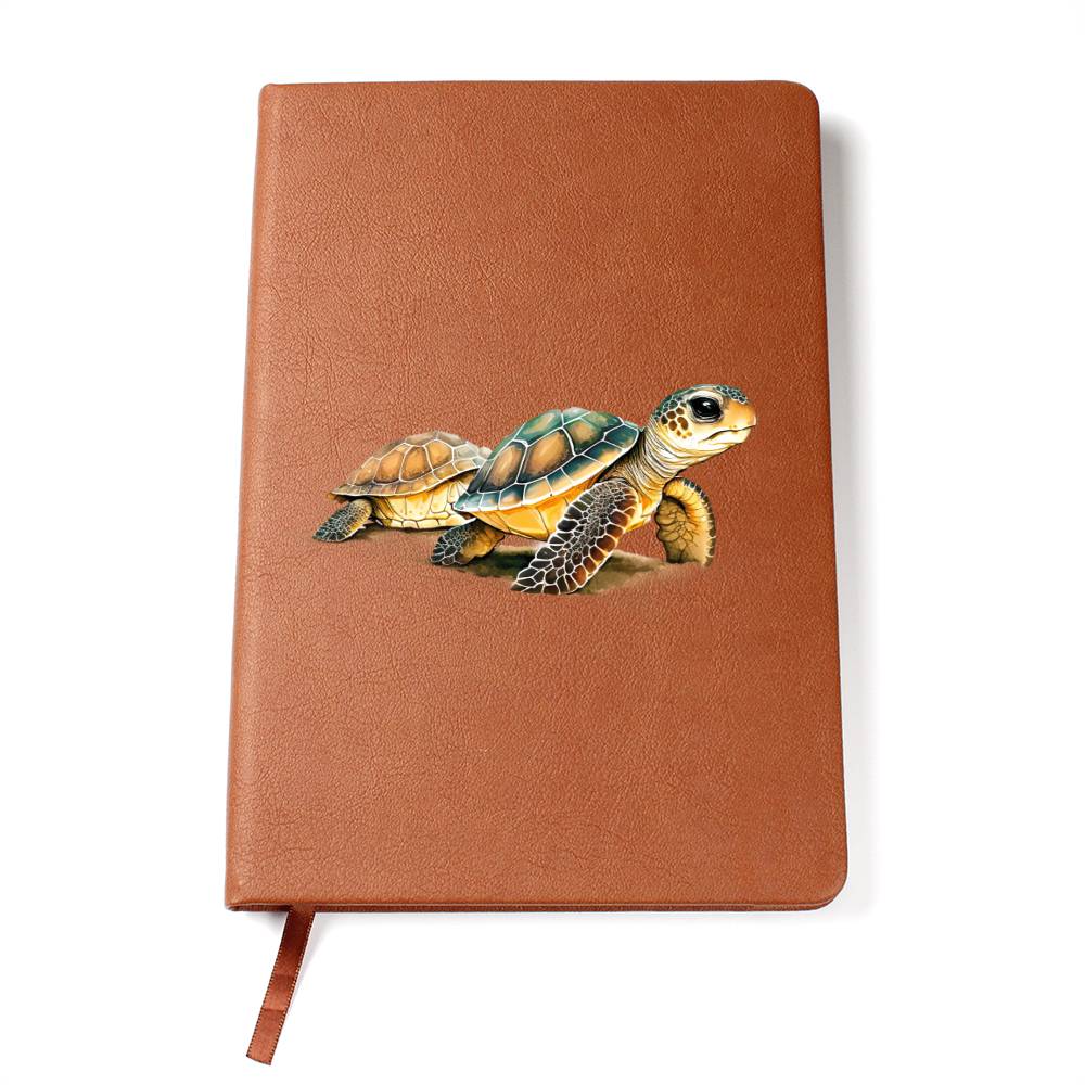 Cute Sea Turtle 017 - Vegan Leather Journal