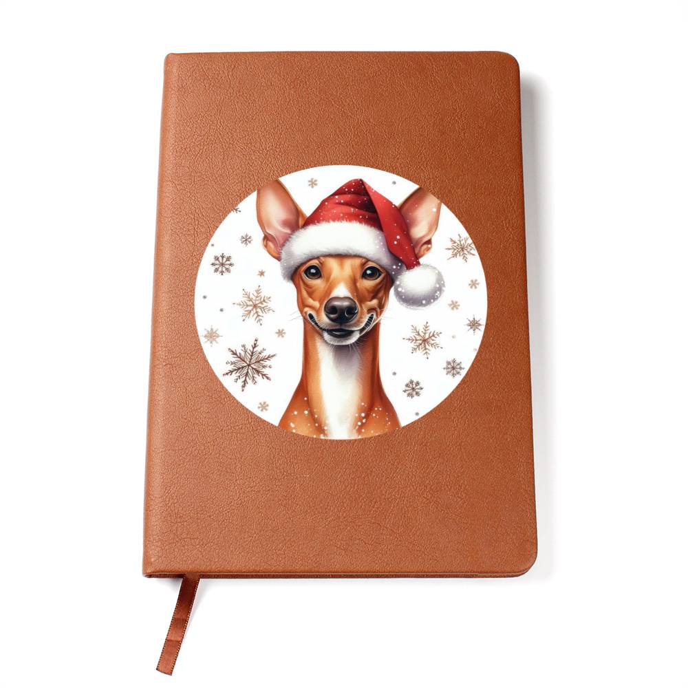 Christmas Dog - Cirneco dell’Etna - Vegan Leather Journal