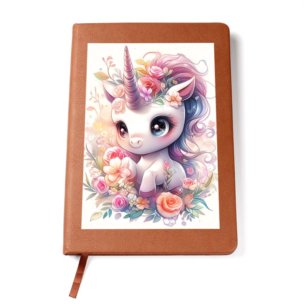 Cute Unicorn 024 - Vegan Leather Journal