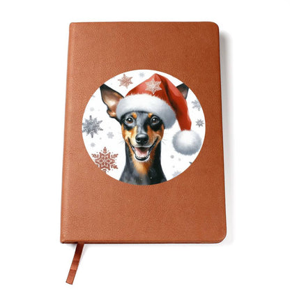 Christmas Dog - Manchester Terrier - Vegan Leather Journal