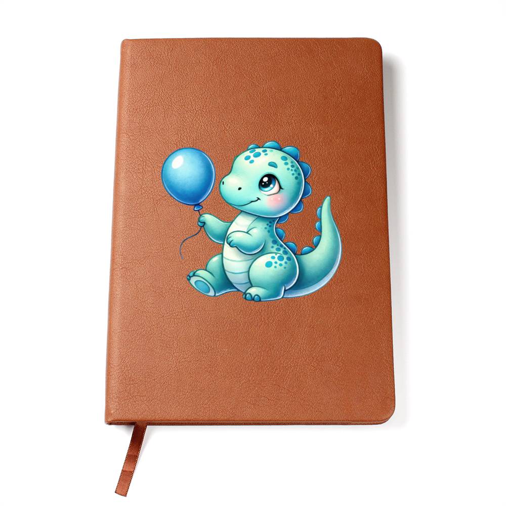 Colorful Baby Dinosaur 104 - Vegan Leather Journal