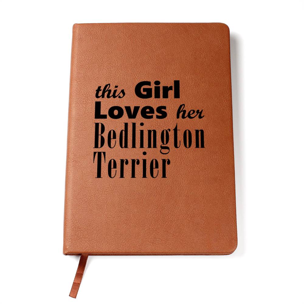Bedlington Terrier - Vegan Leather Journal