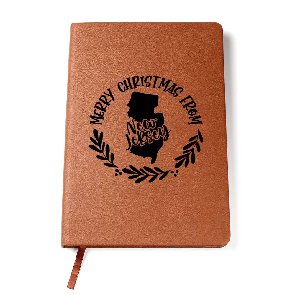Merry Christmas From New Jersey - Vegan Leather Journal