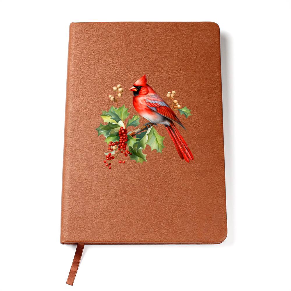 Christmas Cardinal 003 - Vegan Leather Journal