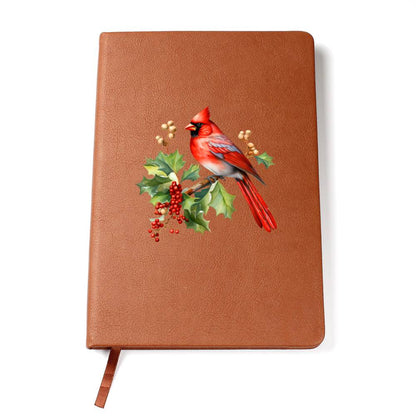 Christmas Cardinal 003 - Vegan Leather Journal