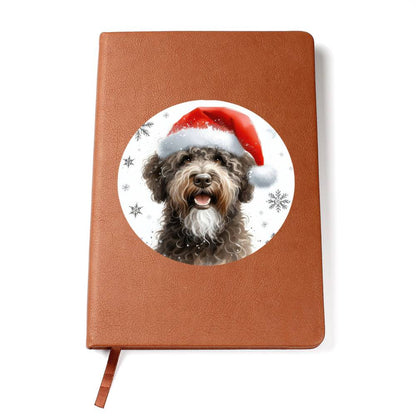 Christmas Dog - Spanish Water - Vegan Leather Journal