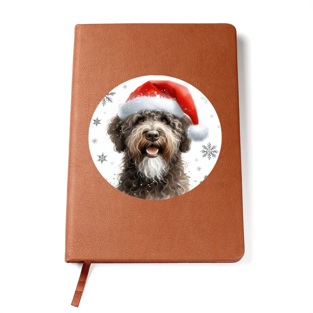 Christmas Dog - Spanish Water - Vegan Leather Journal