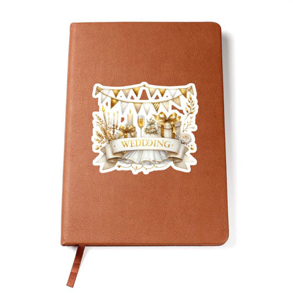 Luxury Wedding Decor Sticker 054 - Vegan Leather Journal