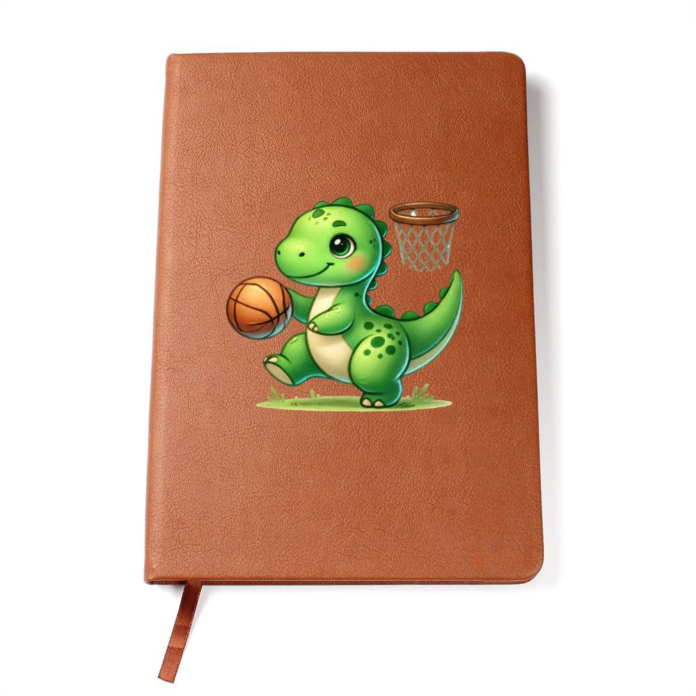 Colorful Baby Dinosaur 090 - Vegan Leather Journal